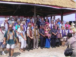 Yachties at the official welcome in Alor