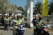 Motorcycle cavalcade at Lembata