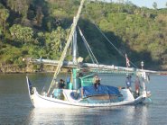 Traditional Indonesian fishing boat on route to Ashmore Island